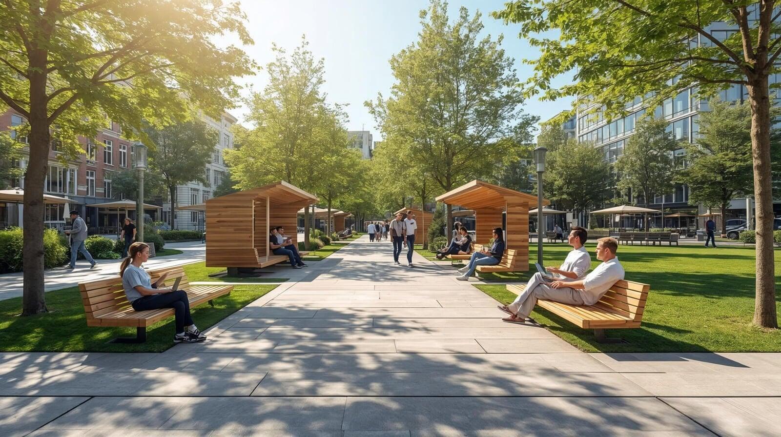 Plywood in Urban Public Furniture